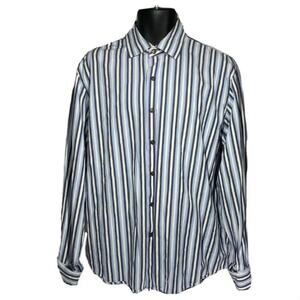 Michael Kors Men's Long Sleeve Button Down Striped Shirt XL